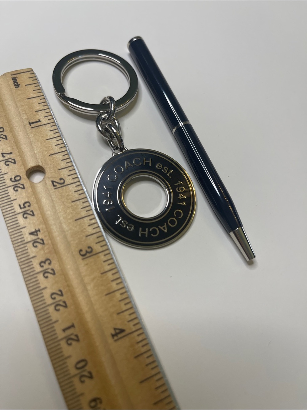 COACH Round Logo Keyring and Coach Pen - Picture 3 of 7
